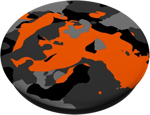 Orange Camouflage PopSockets Adhesive PopGrip for Phones