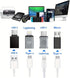 New USB to Type C Adapter, 4 Pack: Type C Female to Micro Male, Lightning Female to Type C Male, USB Male