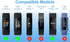 Silicone Sport Band Compatible with Fitbit Charge 6/Charge 5 Band with Case for Soft Silicone Strap with Shatter-Resistant Protective for Charge 5/Charge 4/3 Advanced Fitness Tracker