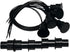 DSYBJR 5 Sets 3/4" Flush Mounted Door Magnetic Contacts Alarm Switch Sensor NC Type (Black)