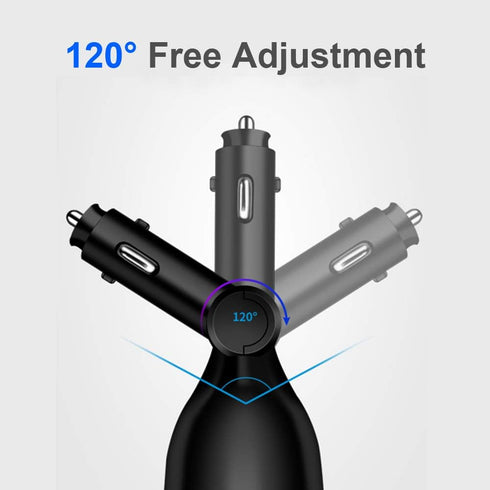 Car Charger Cigarette Lighter Splitter Adapter, 120W QC3.0 Dual USB Fast Charging for Phone, Tablets, GPS
