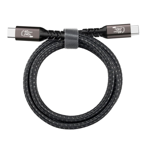 240W 3.2FT USB4 Fast Charging Cable USB-C to USB-C, Compatible with Thunderbolt 4/3, Supports 8K@60Hz