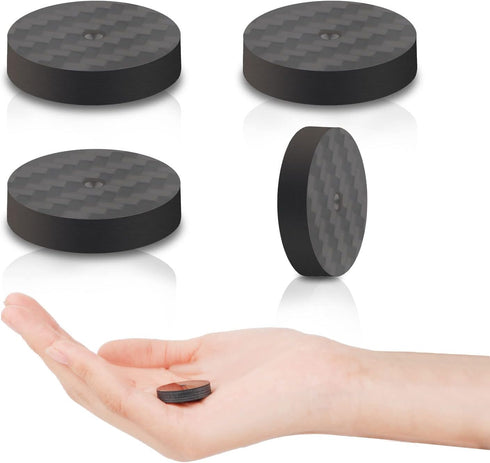 Monosaudio 4Pcs Carbon Fiber Isolation Speaker Spikes Pads, 25X5mm for Audio, Speakers, Subwoofers