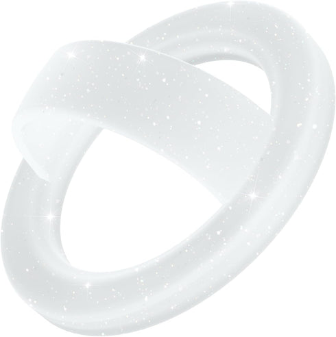 Magnetic Phone Grip for iPhone 15/14/13/12 Pro Max/Plus, Removable Loop Grip with Silicone Soft Finger Strap (White)