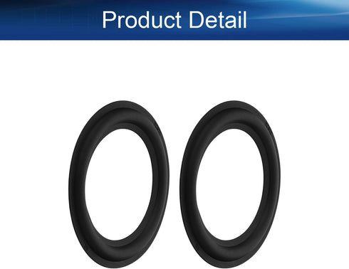 Heyiarbeit 4 Inch Speaker Rubber Edge Surround Rings, Replacement Parts for Speaker Repair or DIY (2pcs)