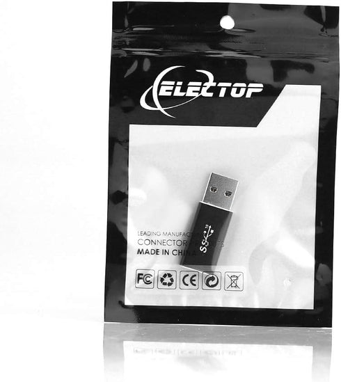 ELECTOP Double Sides 10Gbps USB 3.1 GEN 2 Male to Type-C Female Adapter, Support Charging & Data Transfer