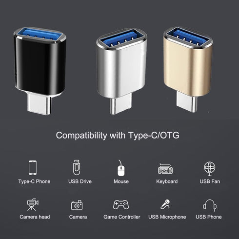 MINCHEN Type C Male to USB 3.0 Female Adapter 10 Pack, USB Female to USB C Male Converter, USB Type C Connector Charge