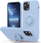 MOCCA iPhone 13 Case 6.1 inch with Ring Kickstand, Liquid Silicone, Microfiber Liner, Anti-Scratch Shockproof Case for