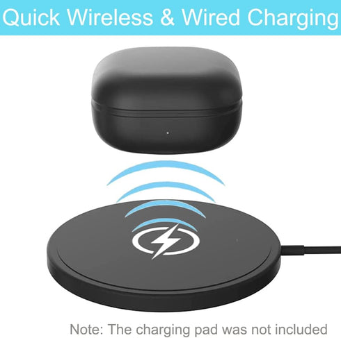 Charging Case for Galaxy Buds Pro SM-R190, Wireless and Wired Charger Dock Station with Type-C Cable (700mah, Black)