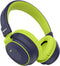 Kids Headphones Bluetooth 5.3 Wireless, 60H Play Time, Volume Limited Over Ear Foldable Headset with Aux Mic (Deep Blue)