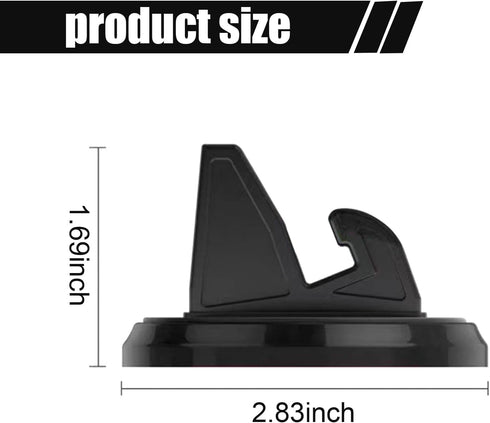 Pack-1 Car Dashboard Cell Phone Holder, 360 Degree Rotation Navigation Bracket, Car Universal Dashboard Phone Holder, for Most Cars, SUVs and Vans (Black) by Yumfugu