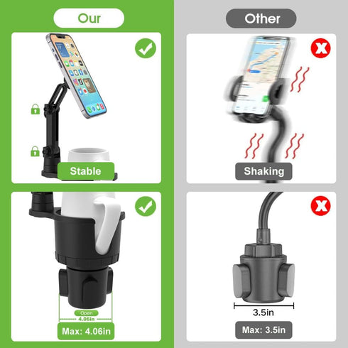 Magnetic Car Cup Holder Phone Mount for MagSafe, Cuxwill 2 Pack with Cupholder Expander for iPhone