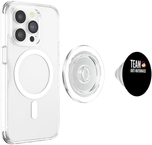 Funny Anti Mayonnaise Design Idea Team Anit Mayonnaise Hater PopSockets MagSafe PopGrip for iPhone