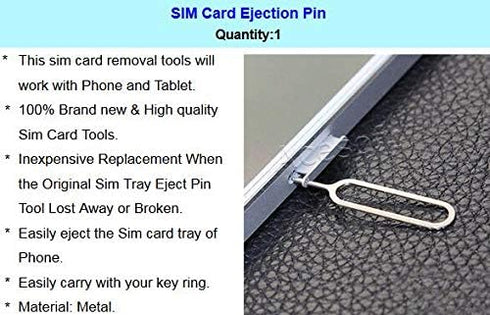 ReelWonder 1-Pack S3 S4 S5 S6 S7 S8 S9 S10, 3 4 5 8 9, SIM Card Tray Pin Opening Eject Removal Tool Replacement Needle