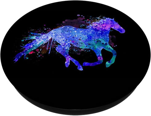 Cute Horse Purple Watercolor Design For Horse Lovers PopSockets Standard PopGrip