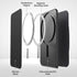 Sinjimoru Magnetic Wallet for iPhone, Magnetic Card Holder for MagSafe Wallet with Phone Grip