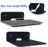 WISDING Small Floating Shelves, 4.25'' Wall Metal Speaker Mount Shelves, 2 Pack, Black