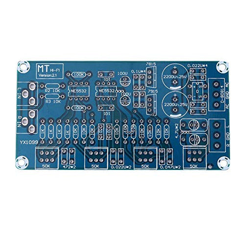 NE5532 Amplifier Kit, Stereo Preamplifier Volume Control Board with Treble Midrange and Bass Tone Controls DIY Kit