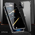 HENGHUI Lockable Anti Peeping Case for iPhone 12 Pro Max, Magnetic Glass Case with Built-in Camera Lens Protector, Black