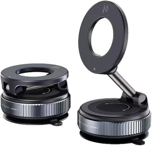 XUDEJUN Upgraded Vacuum Magnetic Car Phone Holder 360 Reinforced 96LBS Ultra Suction Cup