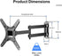 suptek 13-42 Inch 200x200mm 44lbs, MA1345 Full Motion TV Monitor Wall Mount for Most LED LCD Flat Curved Screen TVs