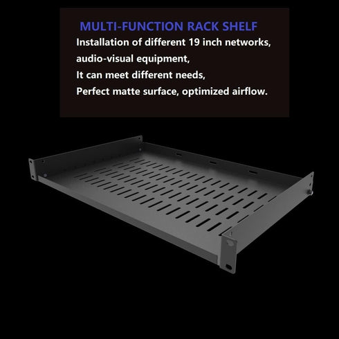 Jingchengmei 1U Disassembled Vented Cantilever Server Rack Mount Shelf 12" Depth for 19-Inch Equipment