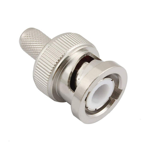 (Pack of 10) BNC Male Q9 Plug Crimp for RG8X RG-8X LMR240 Cable Straight RF Coaxial Adapter Connector