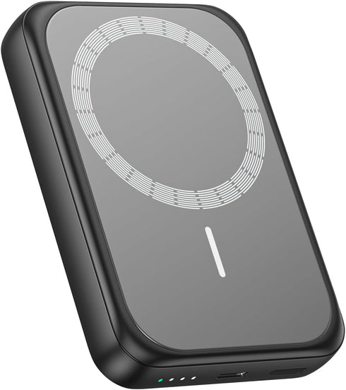 Ultra-Slim Magnetic Power Bank 10000mAh Wireless Portable Phone Charger, 20W USB C Fast Charging for iPhone 15/14/13/12