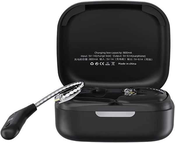 erjigo TWS + Earbuds Hook - 2Pin Connector with Mic, 30 Hours Playback, Compatible with KZ-AZ09 Earphones (C Pin)