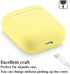 Full Protective Silicone Case for Airpods 1 and 2, No Keychain Cover, Front LED Visible, Supports Wireless Charging