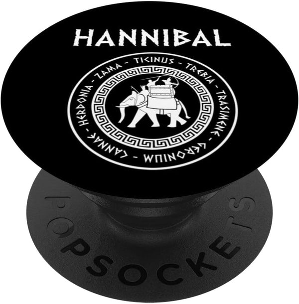 Hannibal Barca 2nd Punic War Battles War Elephant Symbol PopSockets Swappable PopGrip