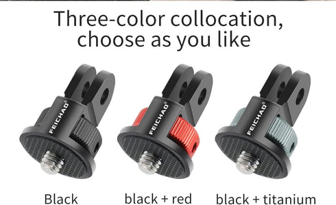 FEICHAO Universal Camera Mount Adapter, 360 Degree Swivel 1/4" Screw Converter for Gopro Hero 10 9 8 7, Insta360