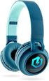PowerLocus Bluetooth Headphones for Kids, Wireless Over Ear, LED, Foldable Headset with Mic, Volume Limited, Tablets,