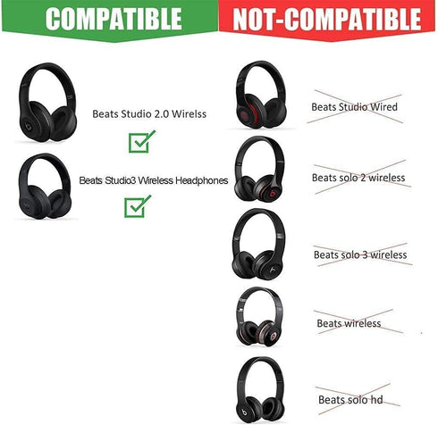 Studio 3.0 Wireless Top Headband Replacement Parts - Accessories for Studio 3 A1914, Compatible with Studio 2.0, White