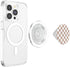 Checkerboard PopSockets PopGrip for MagSafe - Brown and White Checkered Pattern