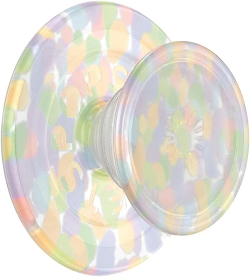 PopSockets Round Phone Grip with MagSafe Adapter Ring, Wireless Charging Compatible - Rainbow Glass