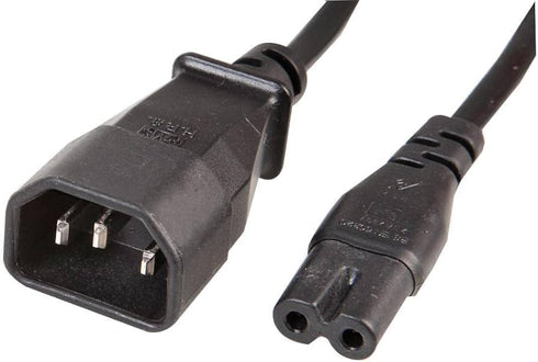 RiteAV - Standard Molded IEC 320 C14 to C7 Plug AC Power Plug