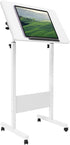 Cbhfmljd Adjustable Laptop Desk, Portable Podium Stand with Wheels Height Adjustable Presentation Mobile
