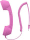 Retro 3.5mm Telephone Handset Cell Phone Receiver, Mic Microphone Speaker for iPhone iPad Mobile Phones (Pink)