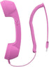 Retro 3.5mm Telephone Handset Cell Phone Receiver, Mic Microphone Speaker for iPhone iPad Mobile Phones (Pink)