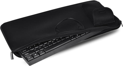 Wireless Keyboard Storage Bag, Portable Case, Dustproof, Waterproof, for Dell KM3322W/HP 230/HP 330 Combo (Black)