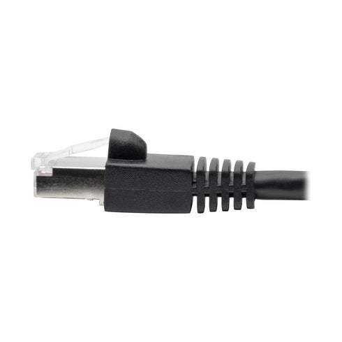 Tripp Lite Cat6a Snagless Shielded STP Patch Cable, 10G-Certified, PoE, Black M/M 1ft