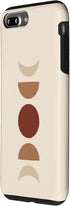 iPhone 7 Plus/8 Plus Phases of Moon Boho Case in Beige, Rust Red, Burnt Orange
