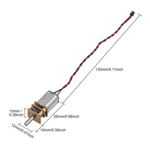 JUZITAO 8PCS N20 3V-6V Mini Gear Motor DC Slow Speed Full Metal Gearbox Micro Motorfor DIY Robot Car RC Toys
