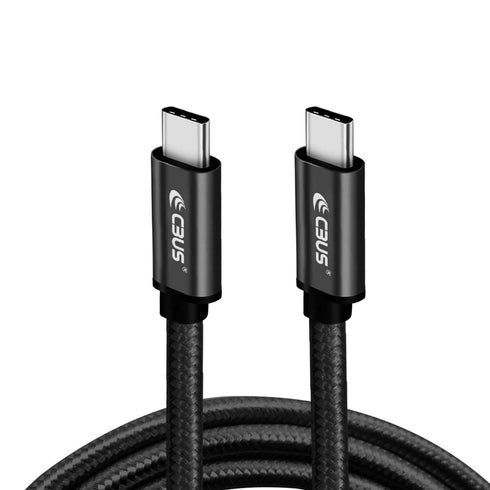 CBUS 10ft Heavy-Duty Braided USB-C to C Fast Charging Cable for Samsung, LG, Google Pixel, OnePlus & More - Black