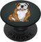 Cool English Bulldog Dog Face Graphic PopSockets PopGrip: Swappable Grip for Phones & Tablets