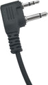 VOX Throat Mic Headset - 2 Pin Tactical Neck Bone Conduction Acoustic Earpiece for Midland GXT LXT GMRS Walkie Talkies