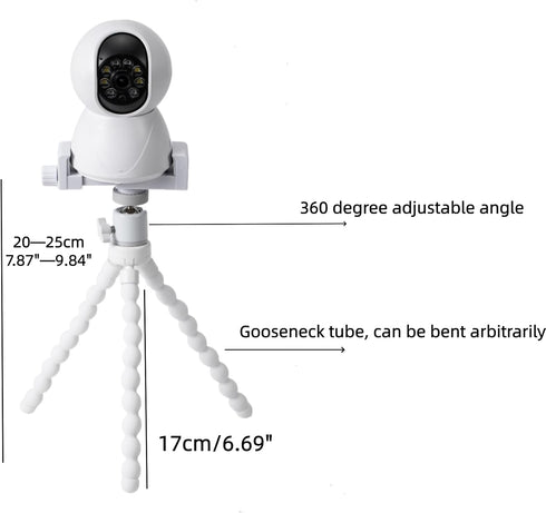 LamYHeng 2Pack Mount,360 1/4" No Drill Security Cameras Degree Rotating Swivel Mini Ball Head Mount ,Flexibl Wall Pole