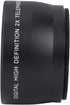 Telephoto Lens, 58MM 2X Magnification Aluminium Alloy Teleconverter for 58mm Diameter and 18-55 Focal Length Lens