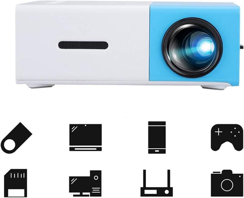 LED Projector - Mini Video 1080P HD Portable Home Theater Movie Projector with 20-80 Inch Projection